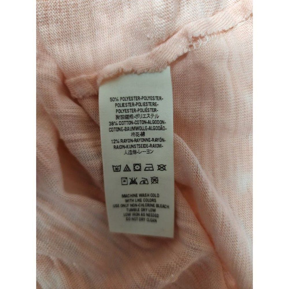 Free People Burnout Cold Shoulder Top Women's Pale Pink Distressed‎ Faded NEW - Picture 7 of 12